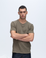 Slub Jersey Crew Neck Tee - Army