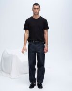 Slub Jersey Crew Neck Tee - Black - Image 3