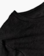 Slub Jersey Crew Neck Tee - Black - Image 5