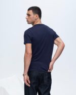 Slub Jersey Crew Neck Tee - Midnight - Image 4
