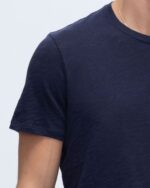 Slub Jersey Crew Neck Tee - Midnight - Image 5