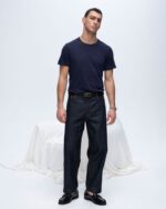 Slub Jersey Crew Neck Tee - Midnight - Image 2