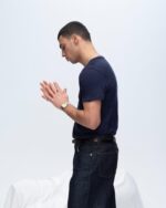 Slub Jersey Crew Neck Tee - Midnight - Image 3