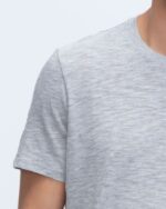 Slub Jersey Crew Neck Tee -  Heather Grey - Image 5