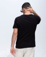Slub Jersey V-Neck Tee - Black - Image 4