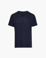 Slub Jersey V-Neck Tee - Midnight - Image 6