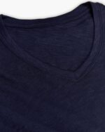 Slub Jersey V-Neck Tee - Midnight - Image 5