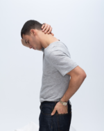 Slub Jersey V-Neck Tee - Heather Grey - Image 3