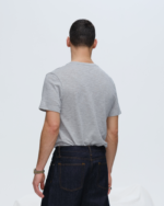 Slub Jersey V-Neck Tee - Heather Grey - Image 4