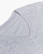 Slub Jersey V-Neck Tee - Heather Grey - Image 7