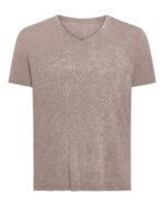 Slub Jersey Chroma Wash V-Neck Tee - Faded Mocha - Image 5