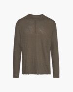 Slub Jersey Destroyed Wash Henley - Army - Image 6