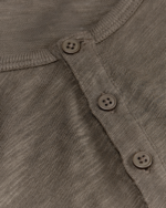 Slub Jersey Destroyed Wash Henley - Army - Image 5