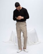 Slub Jersey Destroyed Wash Henley - Black - Image 2