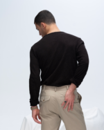 Slub Jersey Destroyed Wash Henley - Black - Image 4