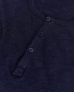 Slub Jersey Destroyed Wash Henley - Midnight - Image 6