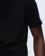 Classic Jersey V-Neck Tee - Black - Image 6