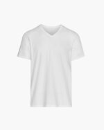 Classic Jersey V-Neck Tee - White - Image 7