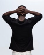 Classic Jersey Long Sleeve Henley - Black - Image 3