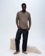 Slub Jersey Long Sleeve Destroyed Wash Tee - Army - Image 2