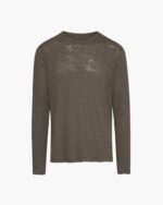 Slub Jersey Long Sleeve Destroyed Wash Tee - Army - Image 7