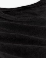 Slub Jersey Long Sleeve Destroyed Wash Tee - Black - Image 6