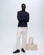 Slub Jersey Long Sleeve Destroyed Wash Tee - Midnight - Image 4