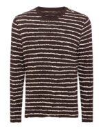 Slub Jersey Long Sleeve Destroyed Wash Tee - Dark Chocolate Chalk - Image 5