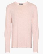 Slub Jersey Long Sleeve Destroyed Wash Tee - Faded Rose - Image 5