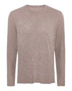 Slub Jersey Long Sleeve Destroyed Wash Tee - Faded Mocha - Image 6