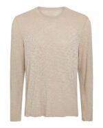 Slub Jersey Long Sleeve Destroyed Wash Tee - French Oak - Image 6