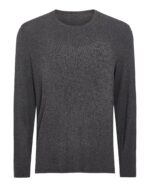 Modal Rib Long Sleeve Crew - Heather Coal - Image 5