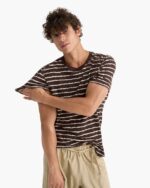 Slub Jersey Crew Neck Tee - Dark Chocolate Chalk - Image 3