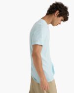 Slub Jersey Short Sleeve Crew Neck Tee - Ocean Blue - Image 4