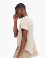 Slub Jersey V-Neck Tee - Dune - Image 2