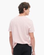 Slub Jersey V-Neck Tee - English Rose - Image 4