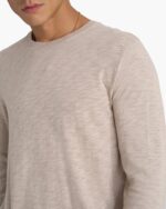 Slub Jersey Long Sleeve Destroyed Wash Tee - French Oak - Image 5