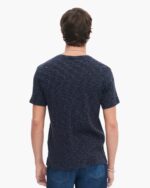 Rib Short Sleeve Destroyed Tee - Dark Navy - Image 3