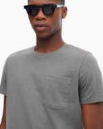 Donegal Jersey Short Sleeve Pocket Tee - Steel