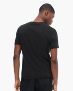 Vintage Jersey Cut Off Short Sleeve Crew Neck Tee - Black - Image 3