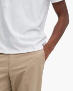 Vintage Jersey Cut Off Short Sleeve Crew Neck Tee - White - Image 4