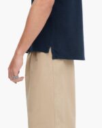 Pique with Sun Bleach Short Sleeve Crew Neck - Dark Navy - Image 4