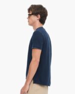 Pique with Sun Bleach Short Sleeve Crew Neck - Dark Navy - Image 2