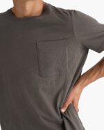 Heavyweight Jersey Crew Neck Tee - Coal - Image 3