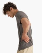 Heavyweight Jersey Crew Neck Tee - Coal - Image 4