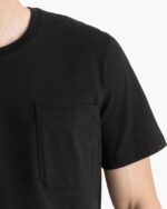 Heavyweight Jersey Crew Neck Tee - Black - Image 5