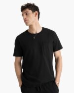 Heavyweight Jersey Crew Neck Tee - Black