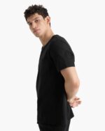Heavyweight Jersey Crew Neck Tee - Black - Image 3