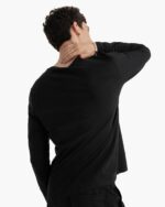 Heavyweight Jersey Long Sleeve Crew - Black - Image 4