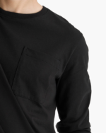 Heavyweight Jersey Long Sleeve Crew - Black - Image 5